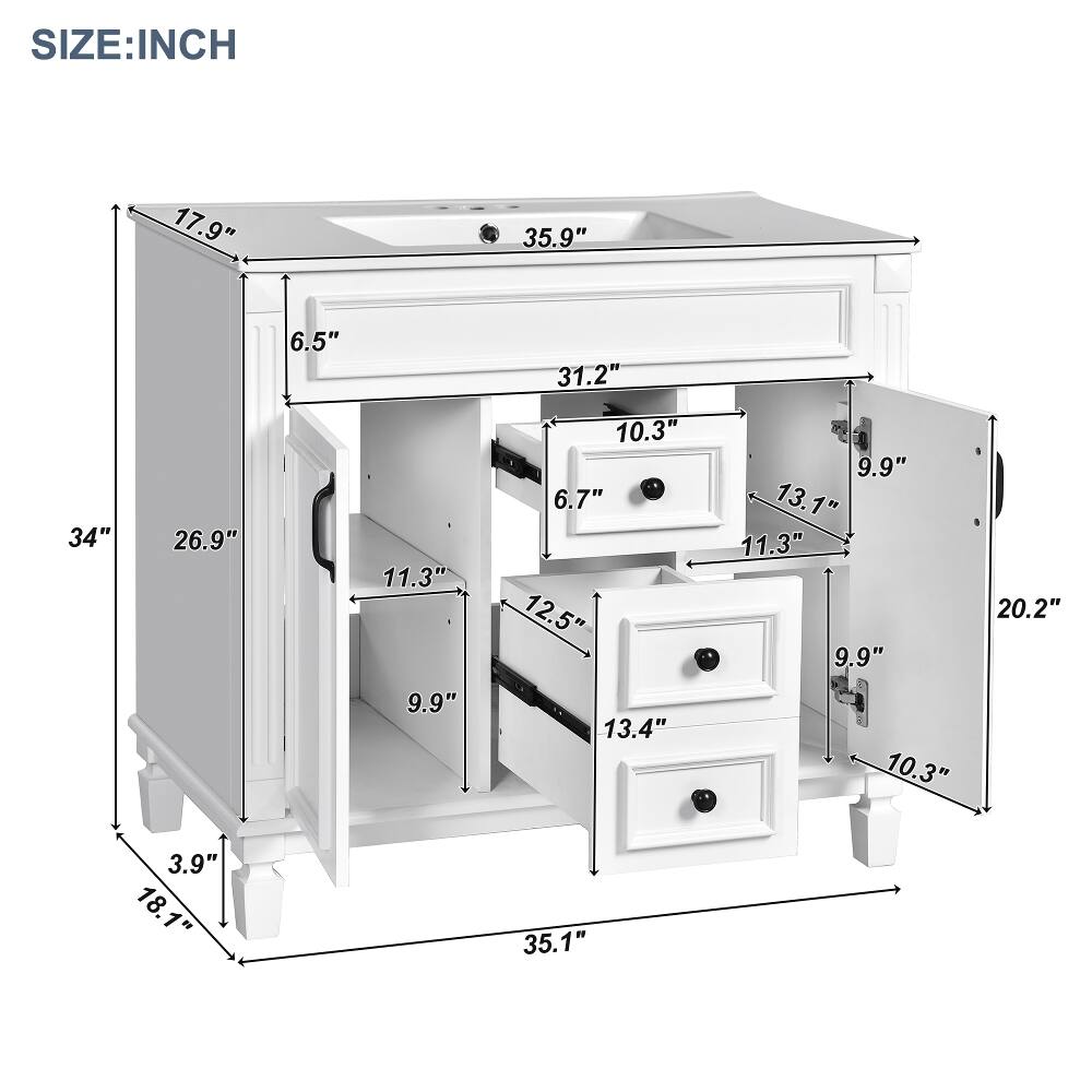 SIZE: INCH

17.9"
35.9"
6.5"
31.2"
34"
26.9"
11.3"
10.3" 6.7" 12.5"
9.9" 13.1" 11.3" 9.9"
20.2"
9.9"
13.4"
10.3"
3.9" 18.1"
35.1"
