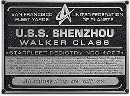 PopMarket - Star Trek: Discovery - Resin Dedication Plaque - U.S.S. Shenzhou - COLLECTIBLES - Multicolor