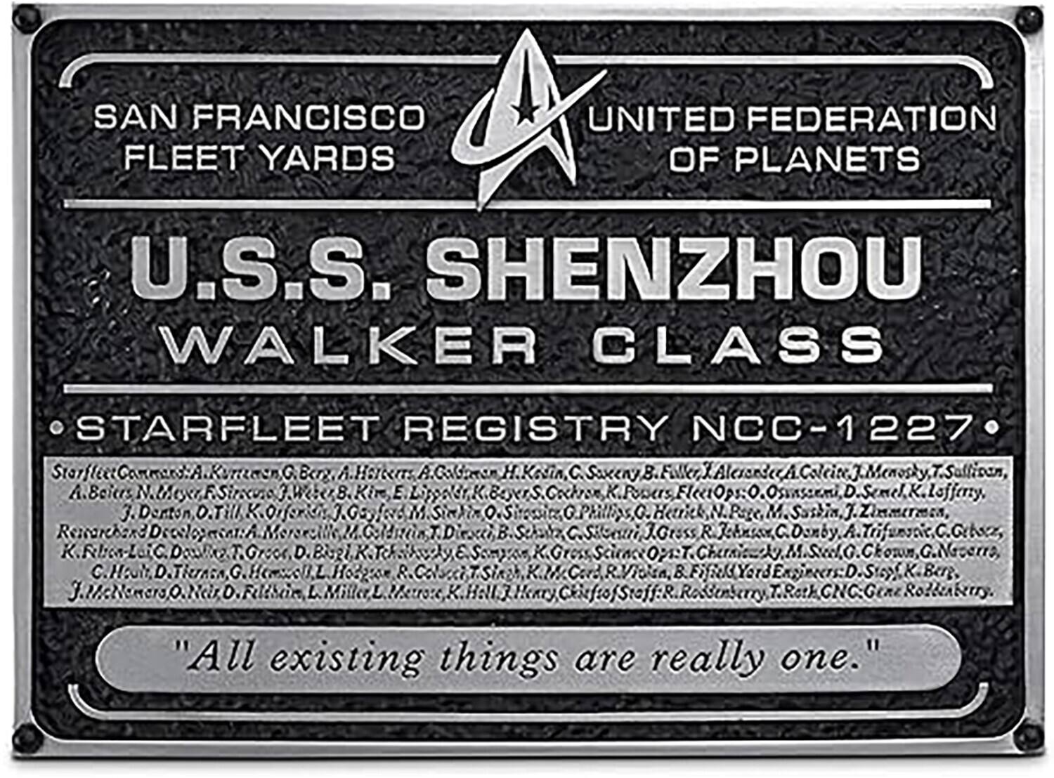 Star Trek: Discovery - Resin Dedication Plaque - U.S.S. Shenzhou - COLLECTIBLES