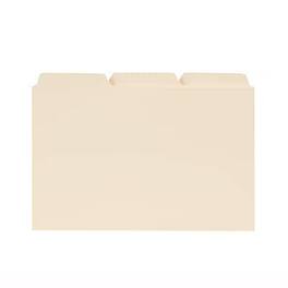 Smead - Recycled Self-Tab Card Guides, Blank, 4" x 6", 100/Box - Manila