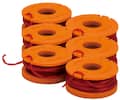 Front. WORX - 6 Replacement Trimmer Line for Select Cordless String Trimmers - Orange.