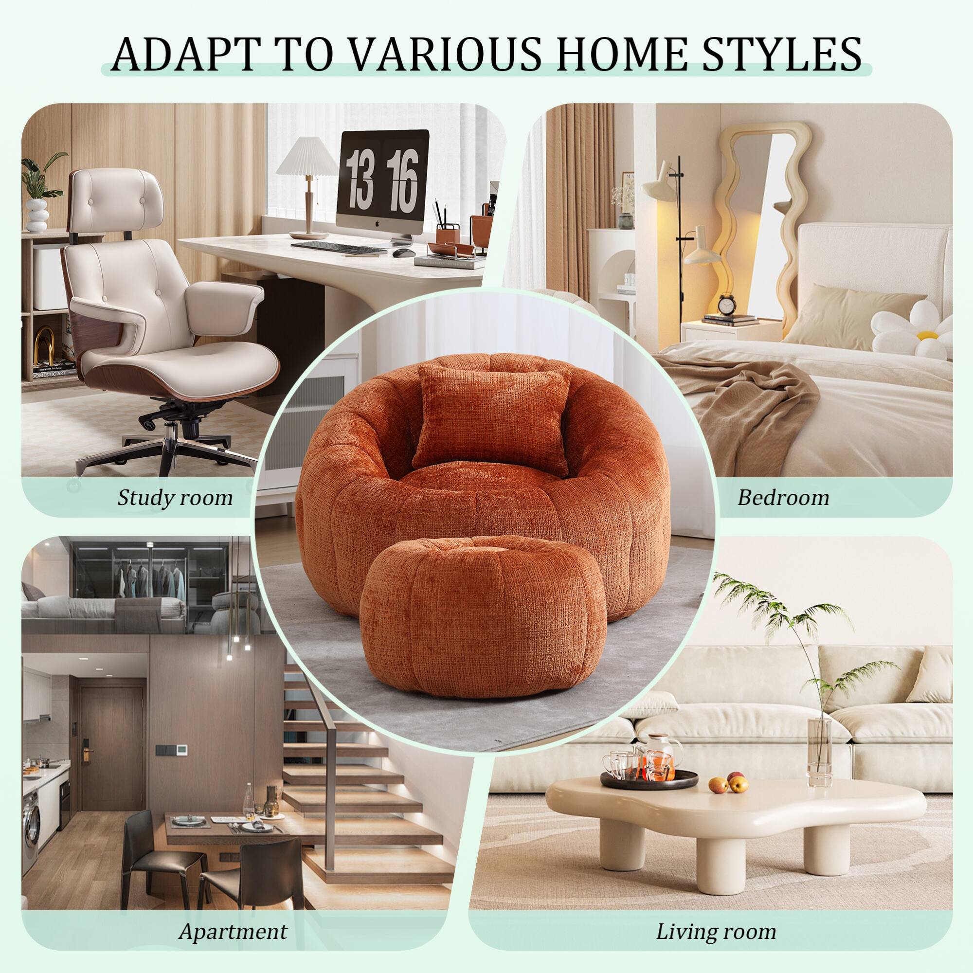ADAPT TO VARIOUS HOME STYLES

- Study room
- Bedroom
- Apartment
- Living room