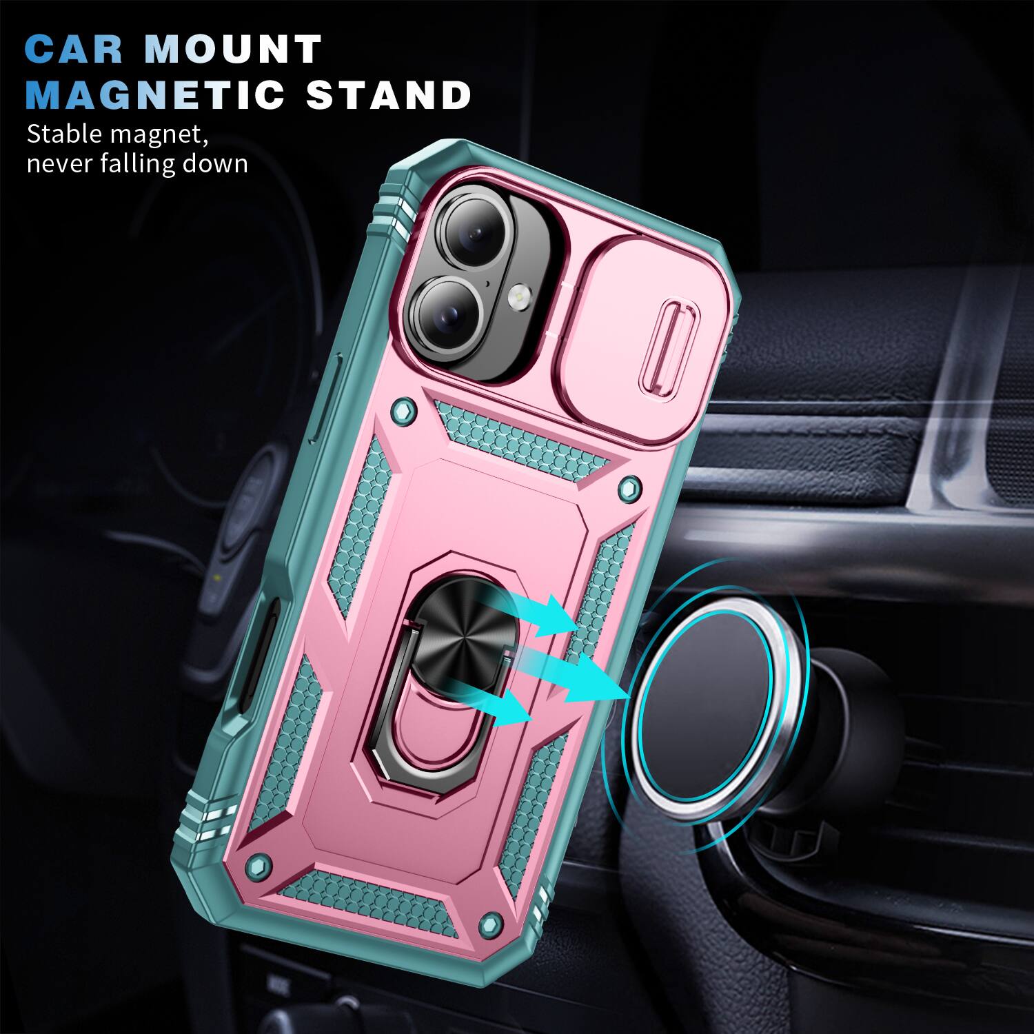 CAR MOUNT MAGNETIC STAND  
Stable magnet, never falling down