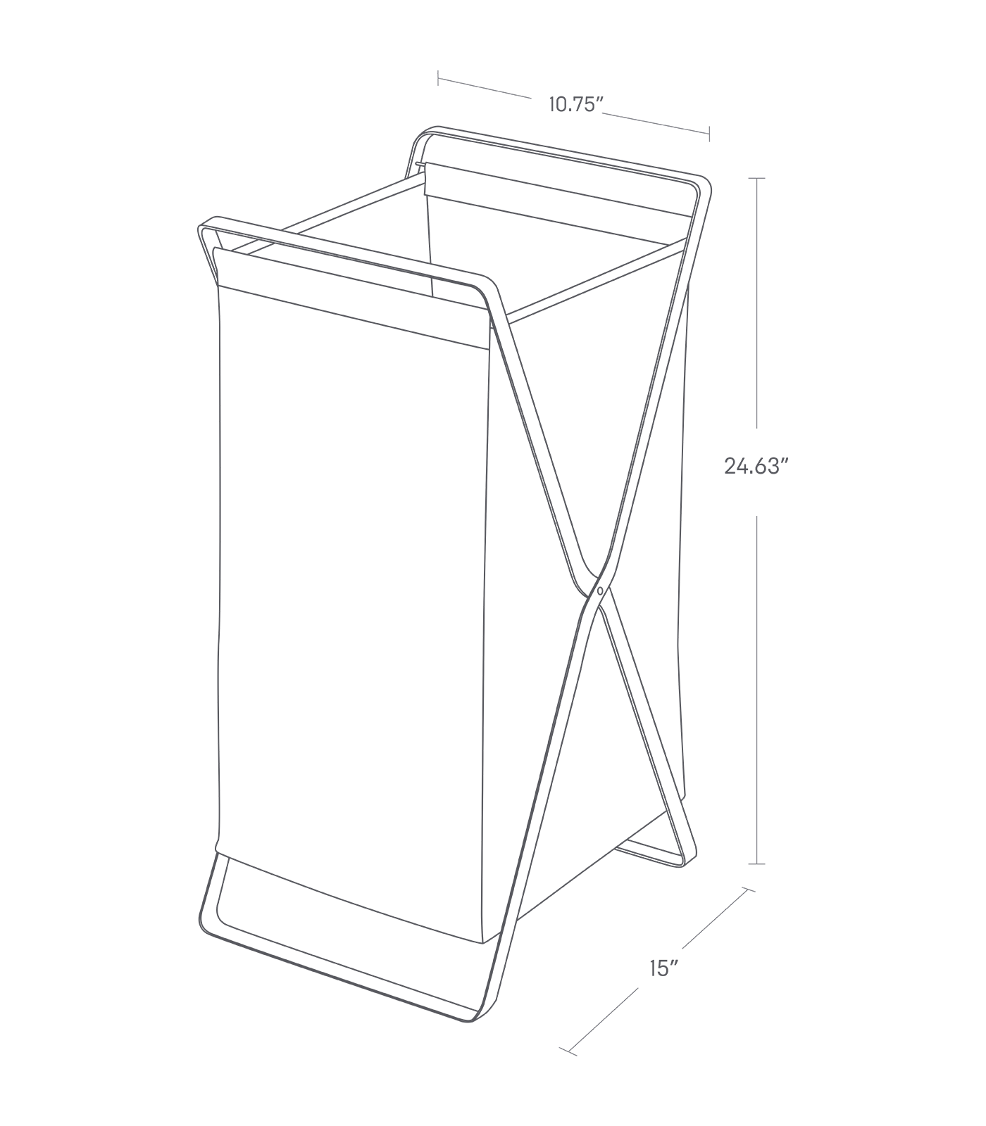 Left. Yamazaki Home - Laundry Hamper - Black.