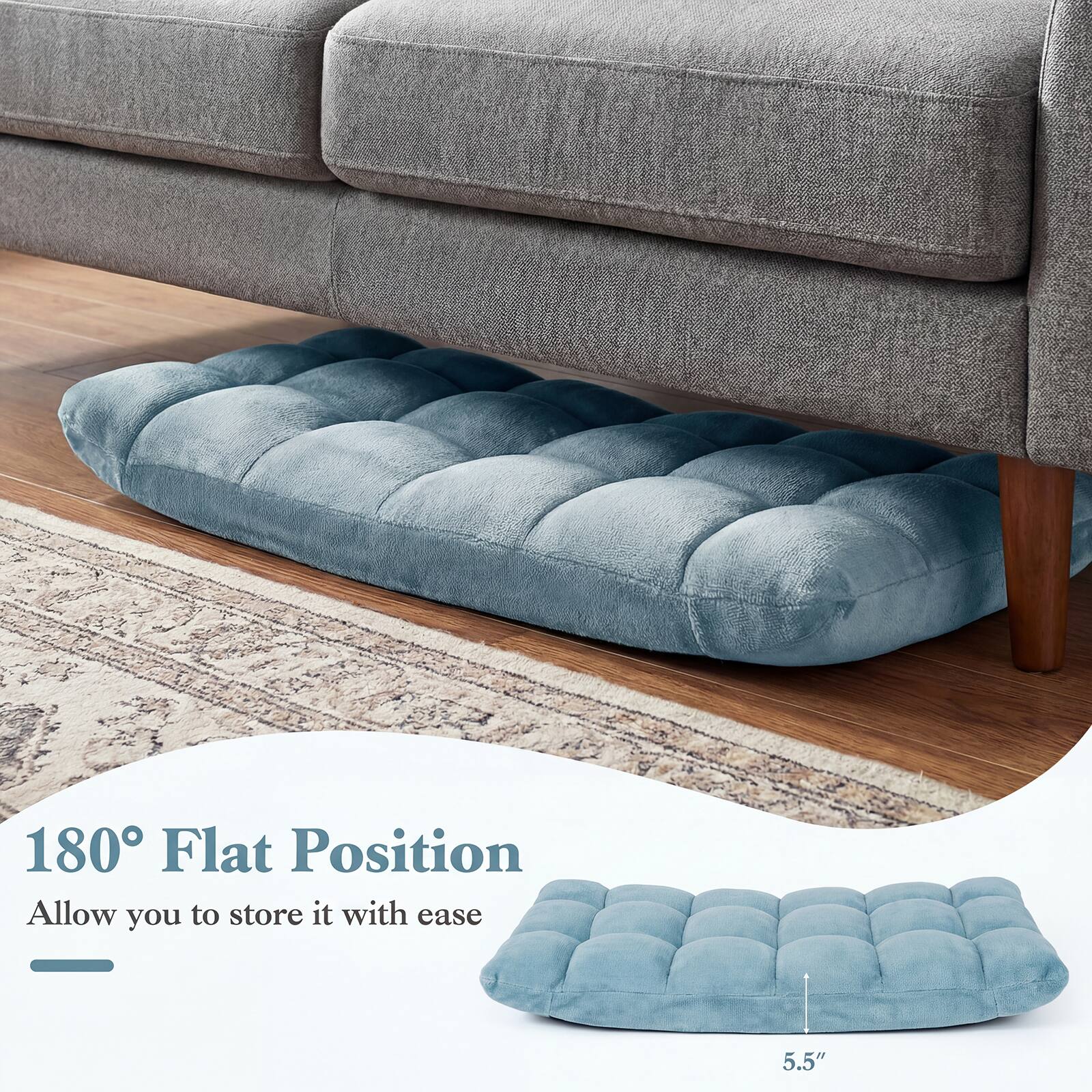 180° Flat Position  
Allow you to store it with ease  
5.5"