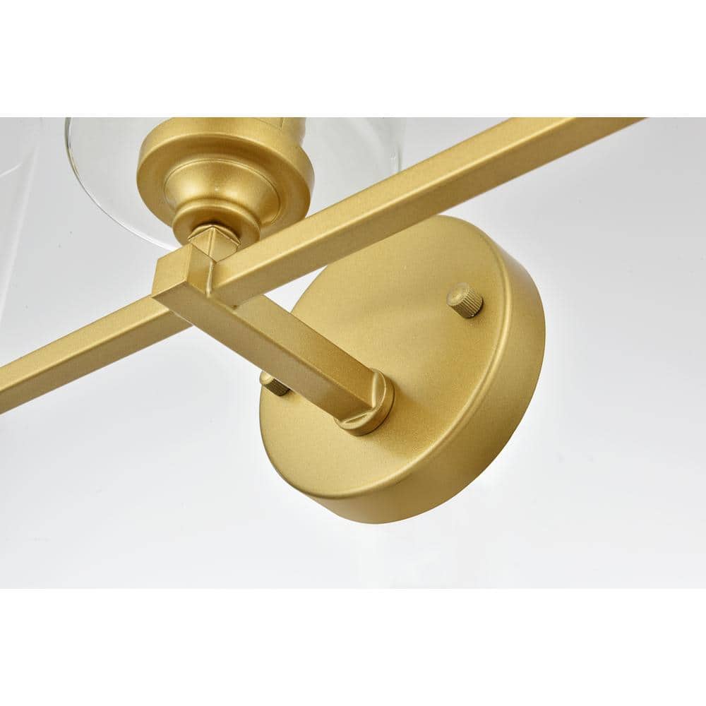 Living District - Mayson 3 light Bath Sconce - Brass And Clear price history on PriceWatchPro