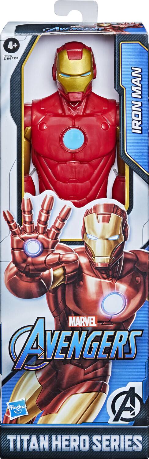 The corrected text is: "Iron Man, Marvel Avengers, Titan Hero Series."