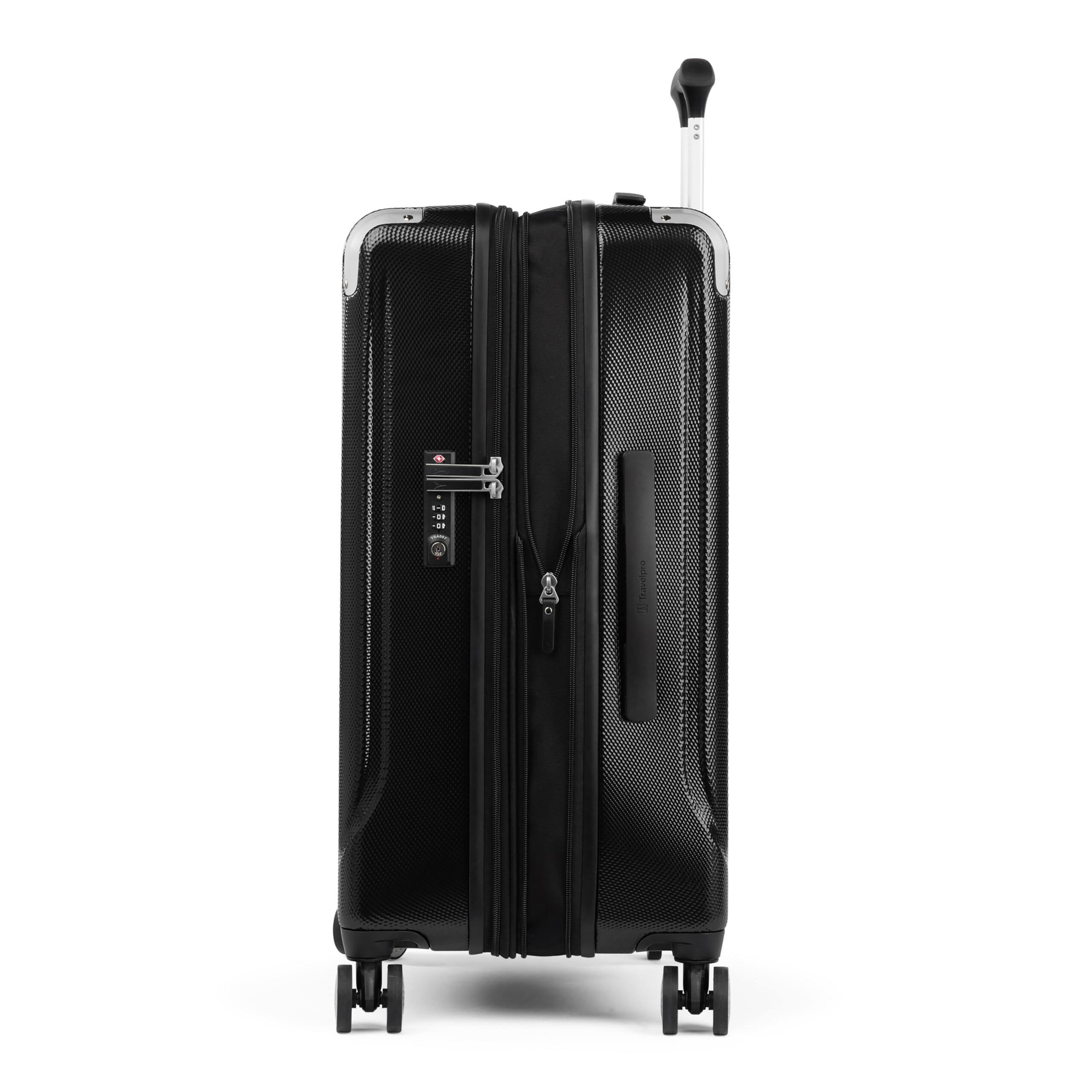 Back. Travelpro - Travelpro Pathways 3 Hardside Expandable 25" Checked Spinner - Black Knight.