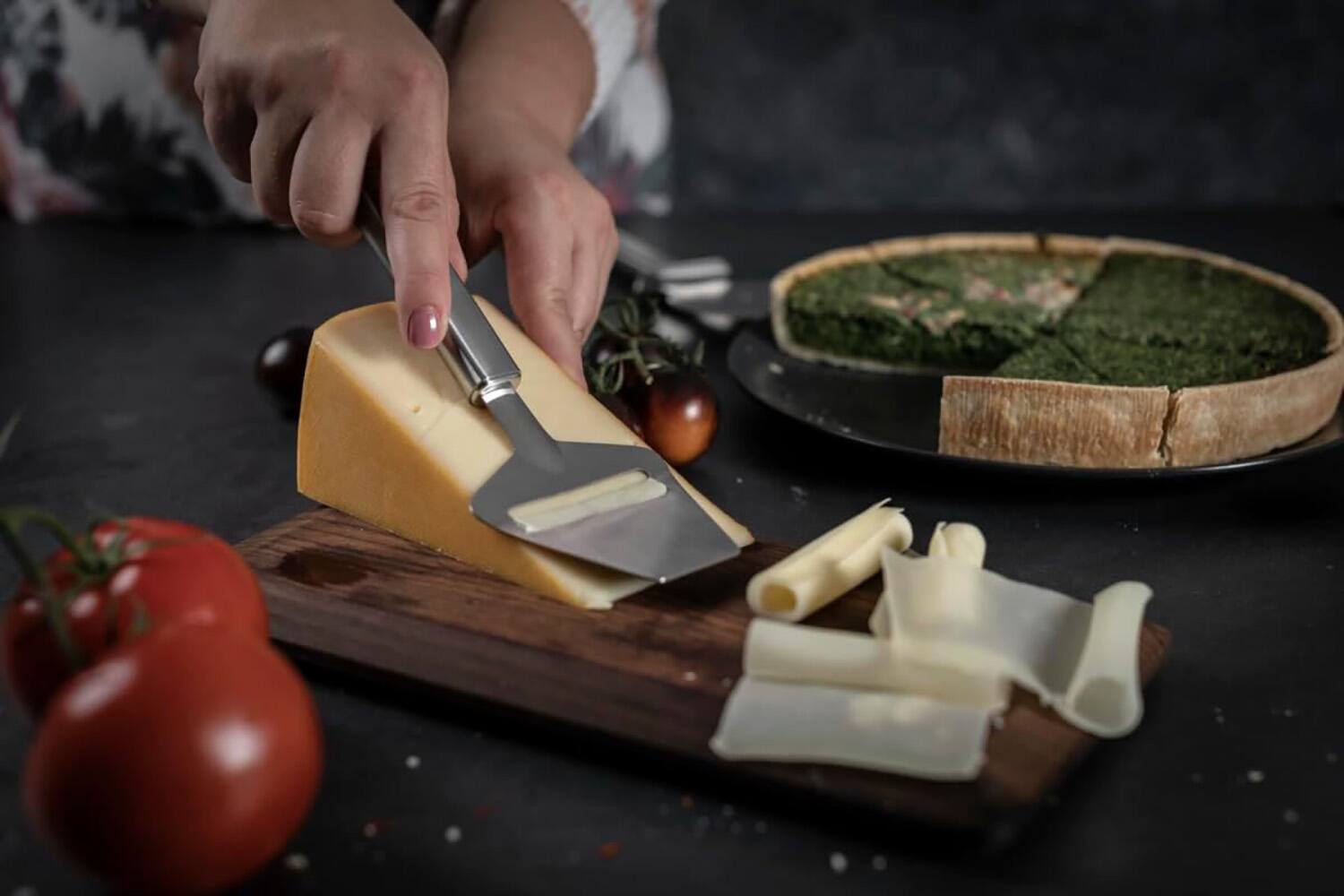 Alt View 1. Kuhn Rikon - Essential Cheese Slicer, Stainless Steel Blade for Hard & Semi-Hard Cheeses - Silver.