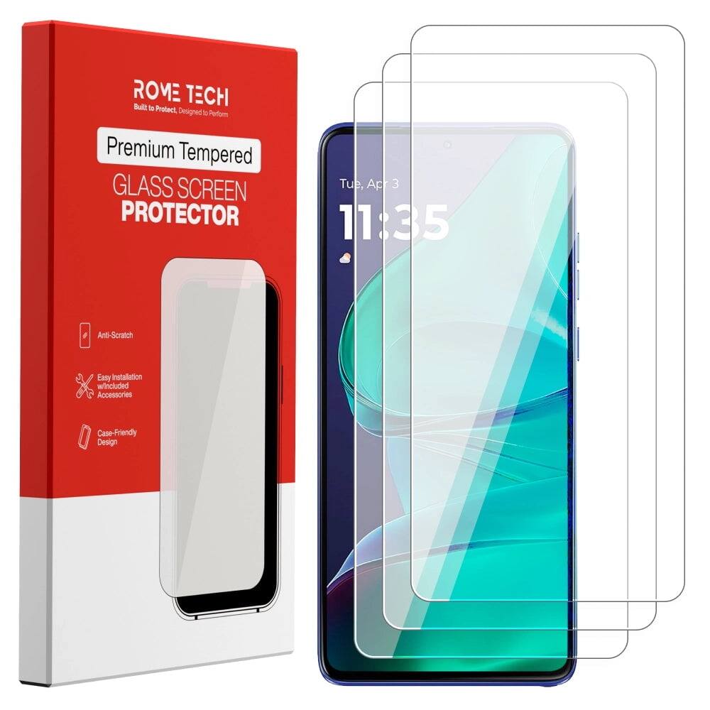 ROME TECH  
Built to Protect, Designed to Perform  

Premium Tempered GLASS SCREEN PROTECTOR  

Tue, Apr 3 11:35  

Anti-Scratch  
Easy Installation with included Accessories  
Case-Friendly Design