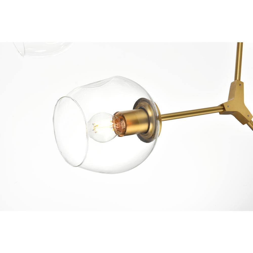 Alt View 4. Elegant Lighting - Cavoli 49 inch Chandelier in Brass - Brass.