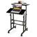Front. Costway - Mobile Standing Laptop Desk - Black.