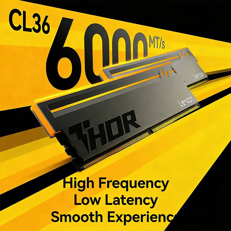 CL36  
6000 MT/s  

Lexar  
THOR  

High Frequency  
Low Latency  
Smooth Experience
