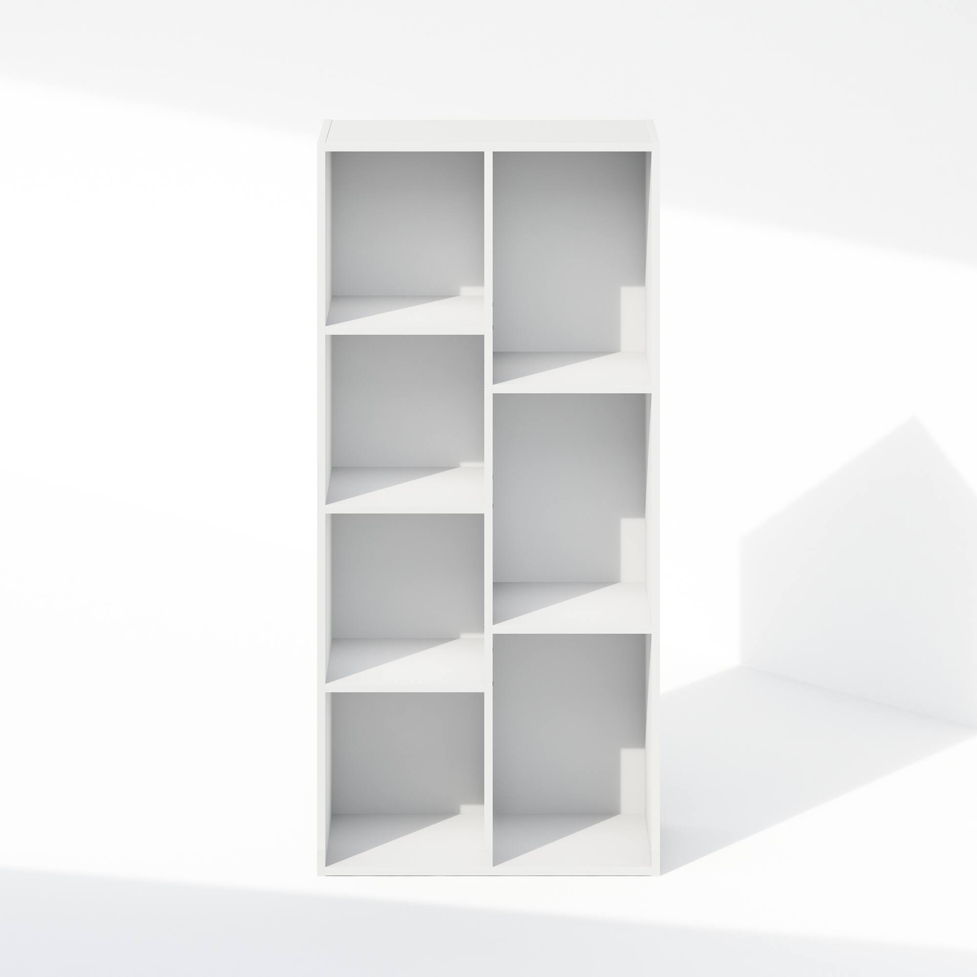 Alt View 2. Furinno - Reed 7-Cube Multipurpose Open Shelf Clothing & Closet Storage Organization - White.