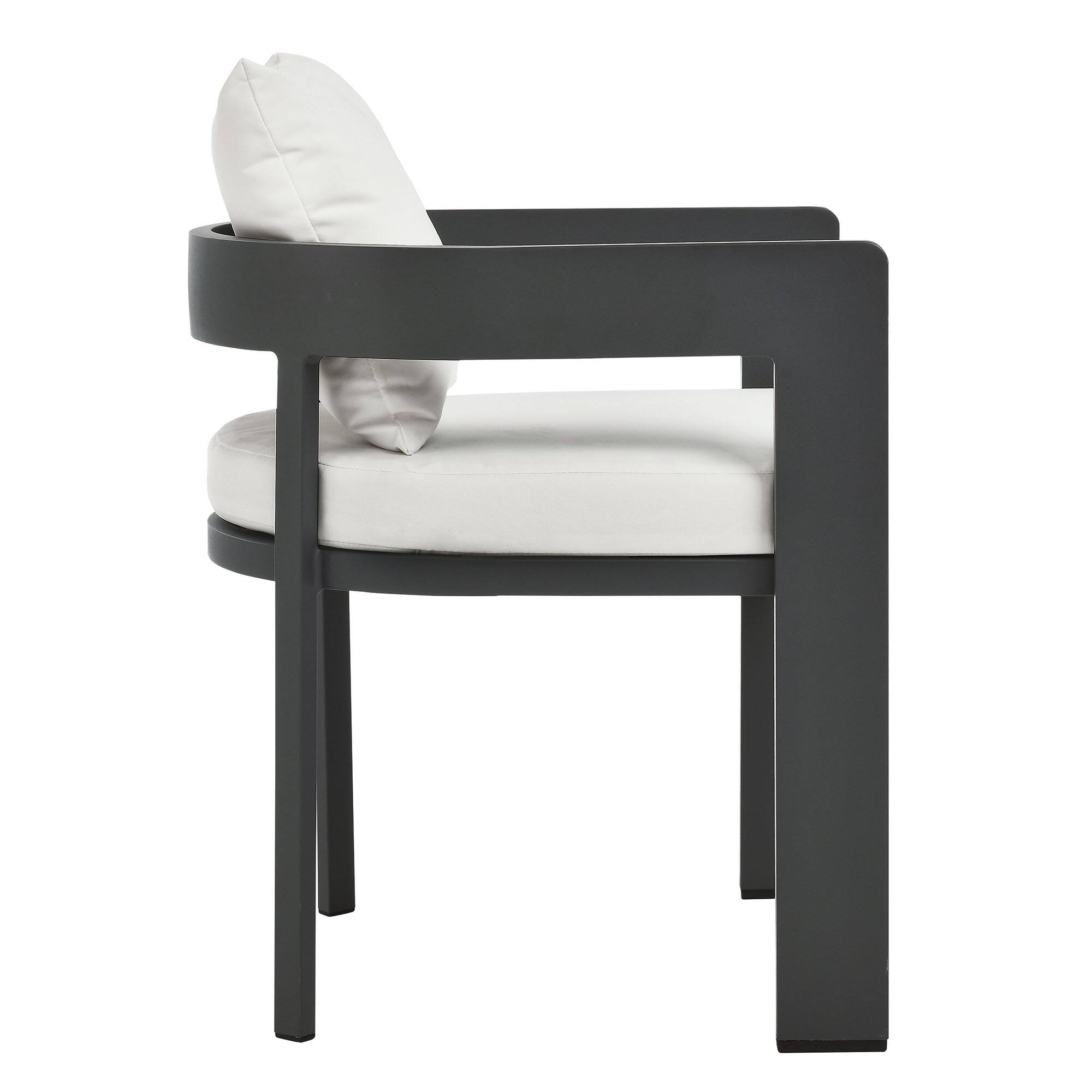 Alt View 2. Modway - Tahoe Outdoor Patio Aluminum Dining Chair by Modway - Gray White.