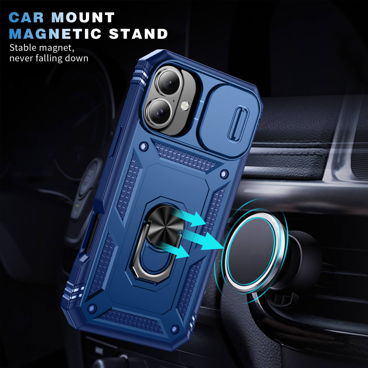 CAR MOUNT MAGNETIC STAND  
Stable magnet, never falling down