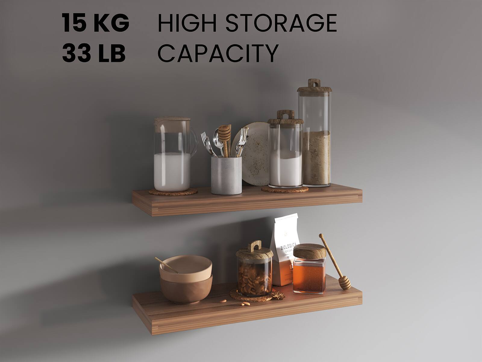 15 KG  
33 LB  

HIGH STORAGE CAPACITY