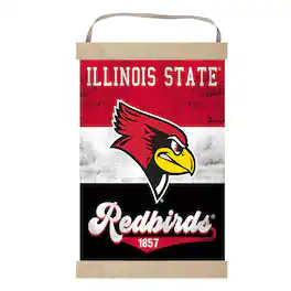 Jardine - Illinois State Redbirds Reversible Retro Logo Banner Sign - Red