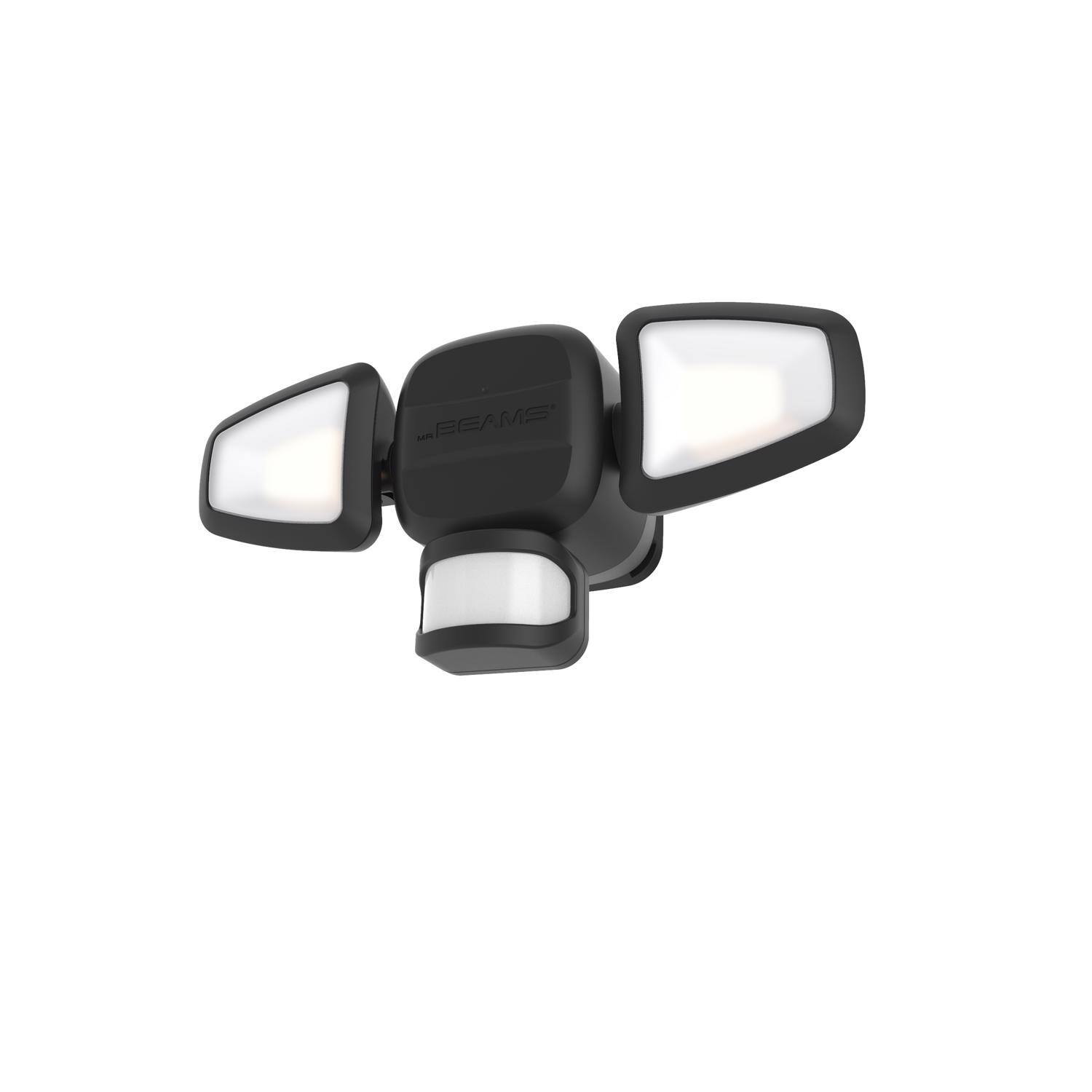 Left. Mr Beams - Mr. Beams Motion-Sensing Battery Powered LED Black Security Light.