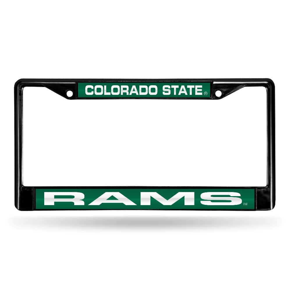 Rico Industries - Colorado State University Rams Black Metal License Plate Frame Holder - Multi