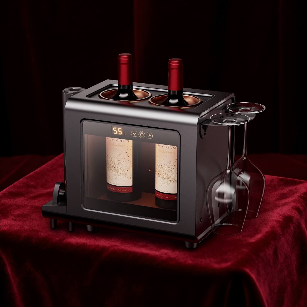 Ca'Lefort 3 in 1 Wine Chiller Set,2 Bottle Electric Cellar, Auto