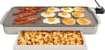 Front. Bella - 10" x 20" Electric Griddle with Warming Tray - Oatmilk.