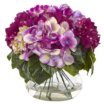 Front. BreeBe - Mixed Hydrangea w/Vase Beauty - Beauty.