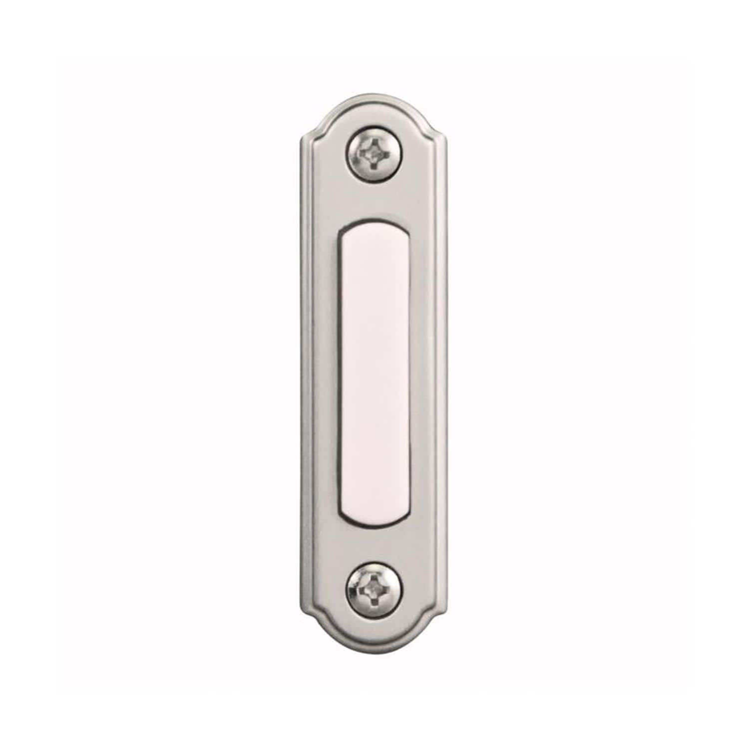 HEATH ZENITH - Satin Nickel Silver Metal Wired Pushbutton Doorbell