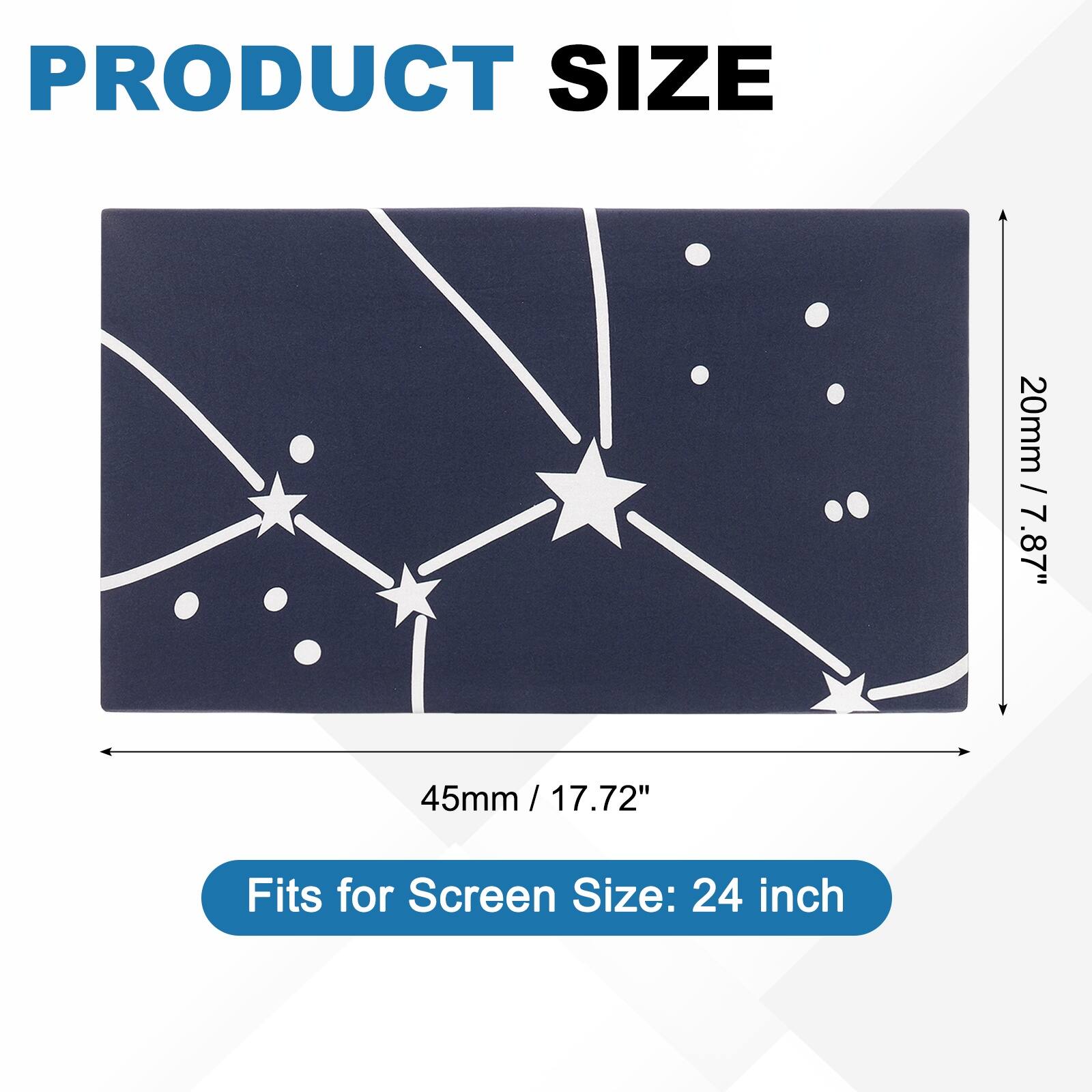 PRODUCT SIZE  
20mm / 7.87"  
45mm / 17.72"  

Fits for Screen Size: 24 inch