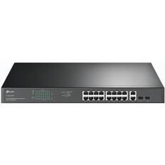 Front. TP-Link - TP-Link TL-SG1218MP - 18-Port Gigabit Rackmount Switch with 16 PoE+ - 16 Ports - 2 Layer Supported - Modular - 2 SFP - Unknown.