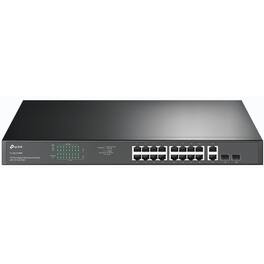 TP-Link - TL-SG1218MP - 18-Port Gigabit Rackmount Switch with 16 PoE+ - 16 Ports - 2 Layer Supported - Modular - 2 SFP - Unknown