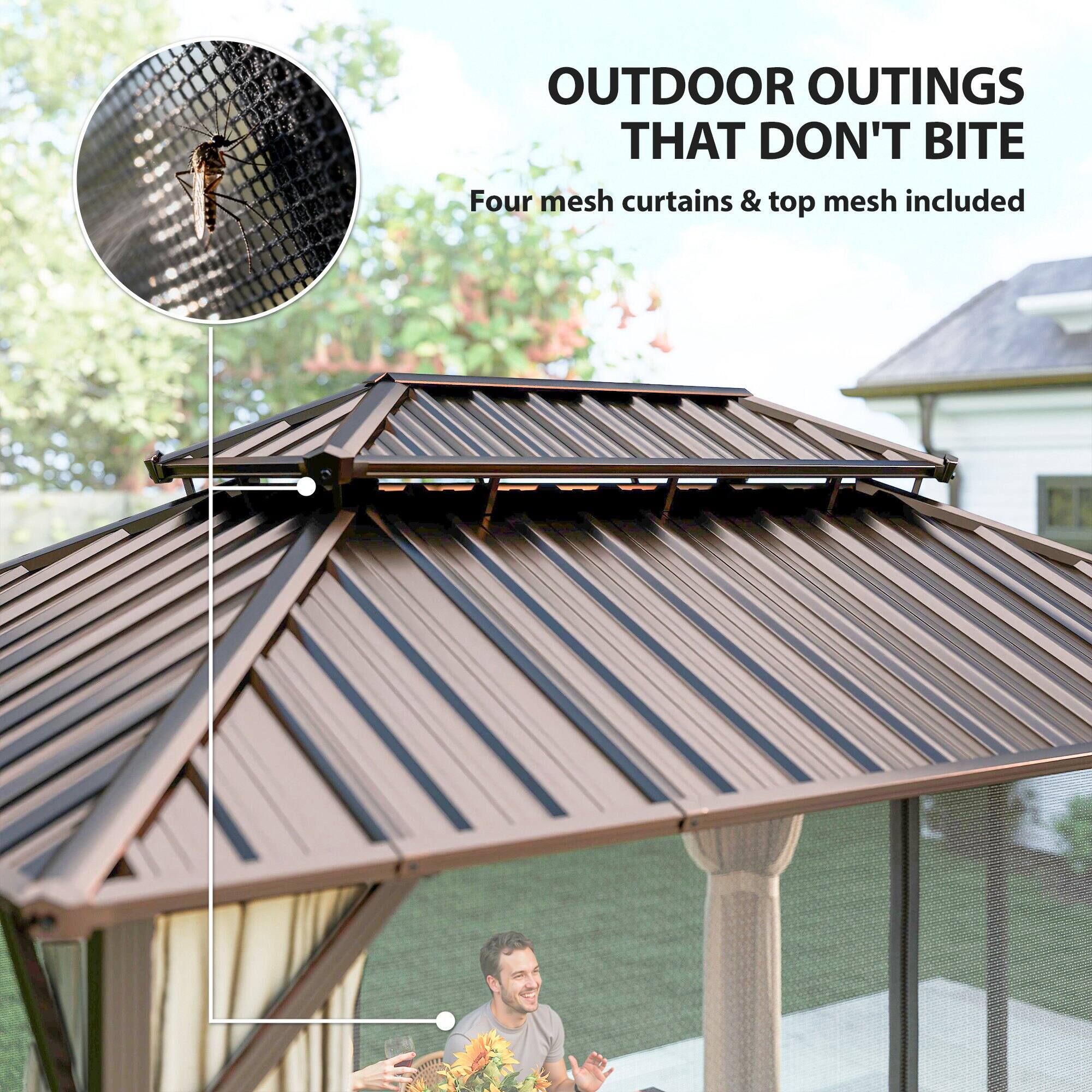 OUTDOOR OUTINGS THAT DON'T BITE  
Four mesh curtains & top mesh included