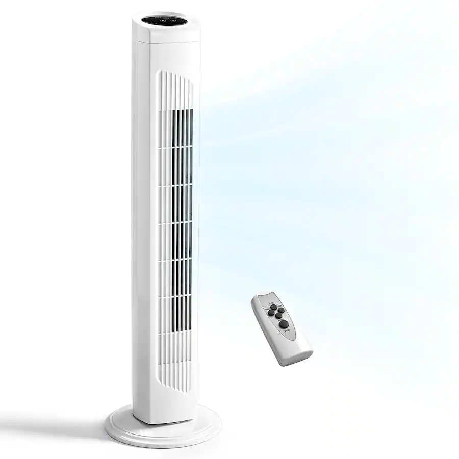 Winado 32 inch Bladeless Tower Fan, Portable Floor Fan with Remote ...