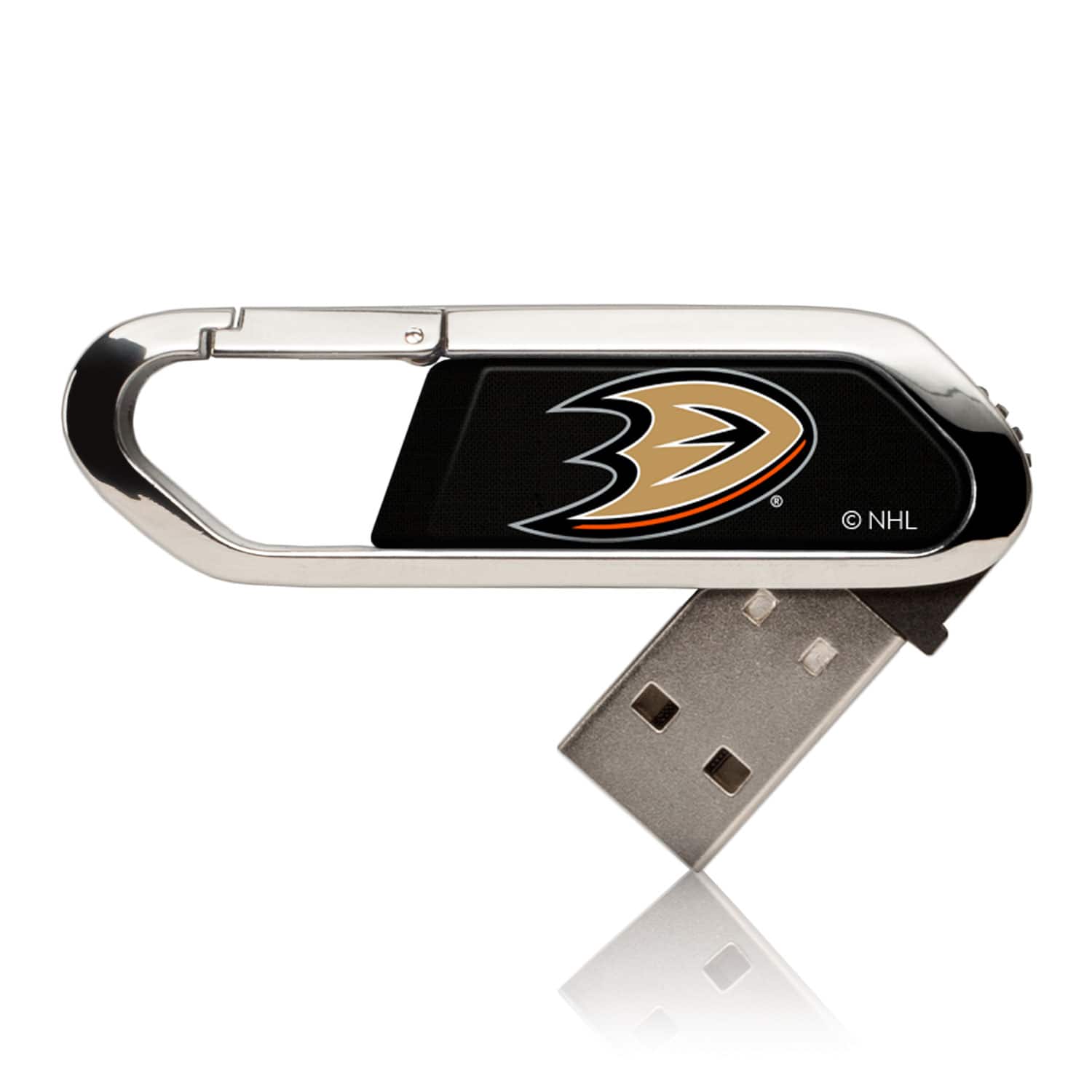 Keyscaper - Anaheim Ducks Clip USB Flash Drive-16 GB USB-C - Multicolor