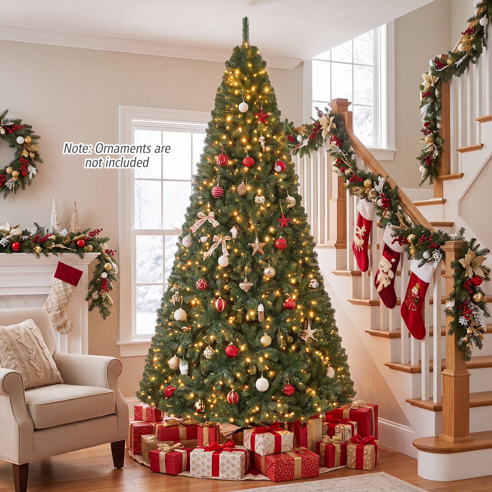 Note: Ornaments are not included