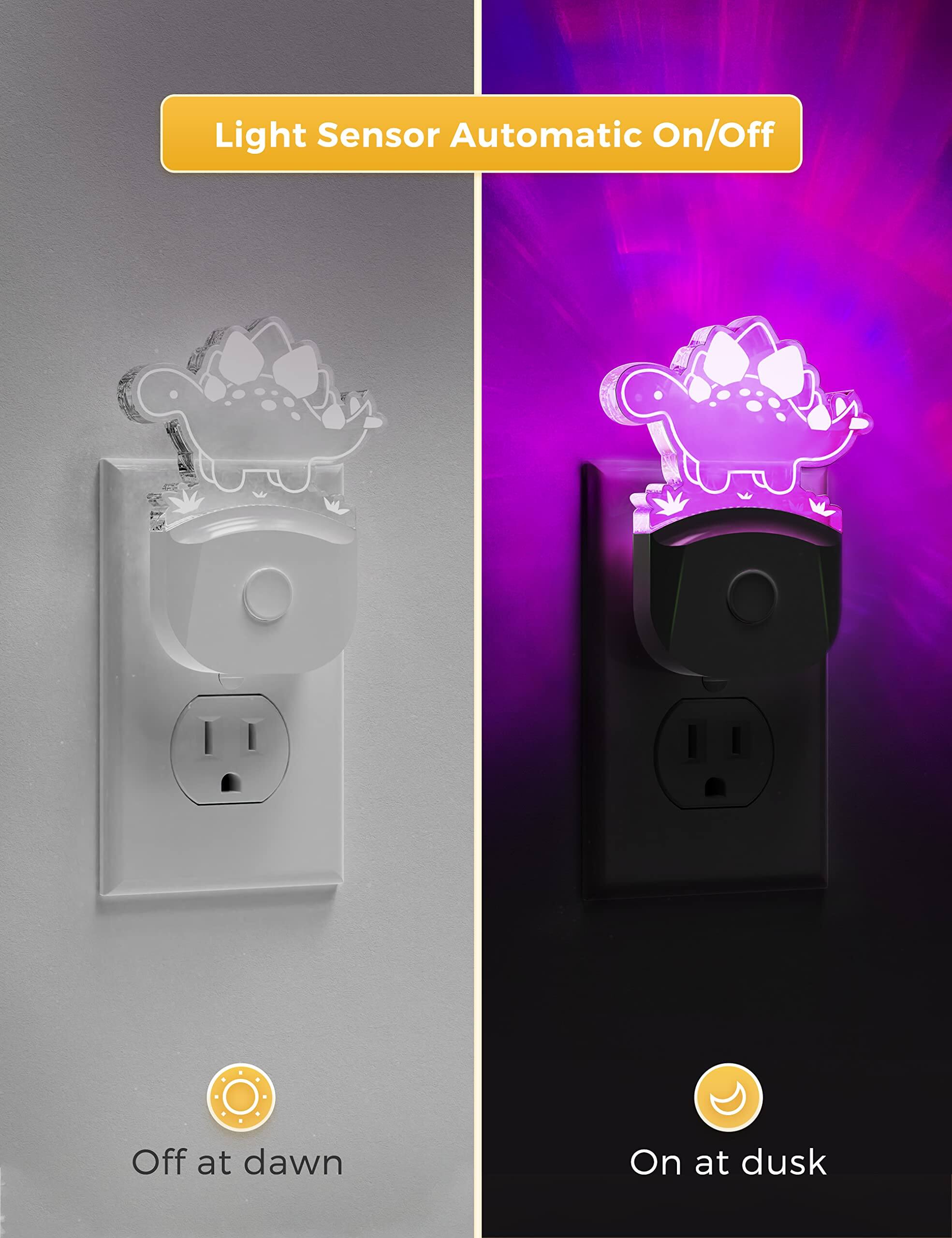 MAGICAL RUBS Lohas Dinosaur Night Light For Nightlight Plug In Dusk to ...