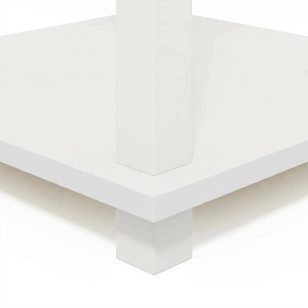 Alt View 2. FurniFact - White nightstand set with sleek contemporary style and versatile design - White/White.