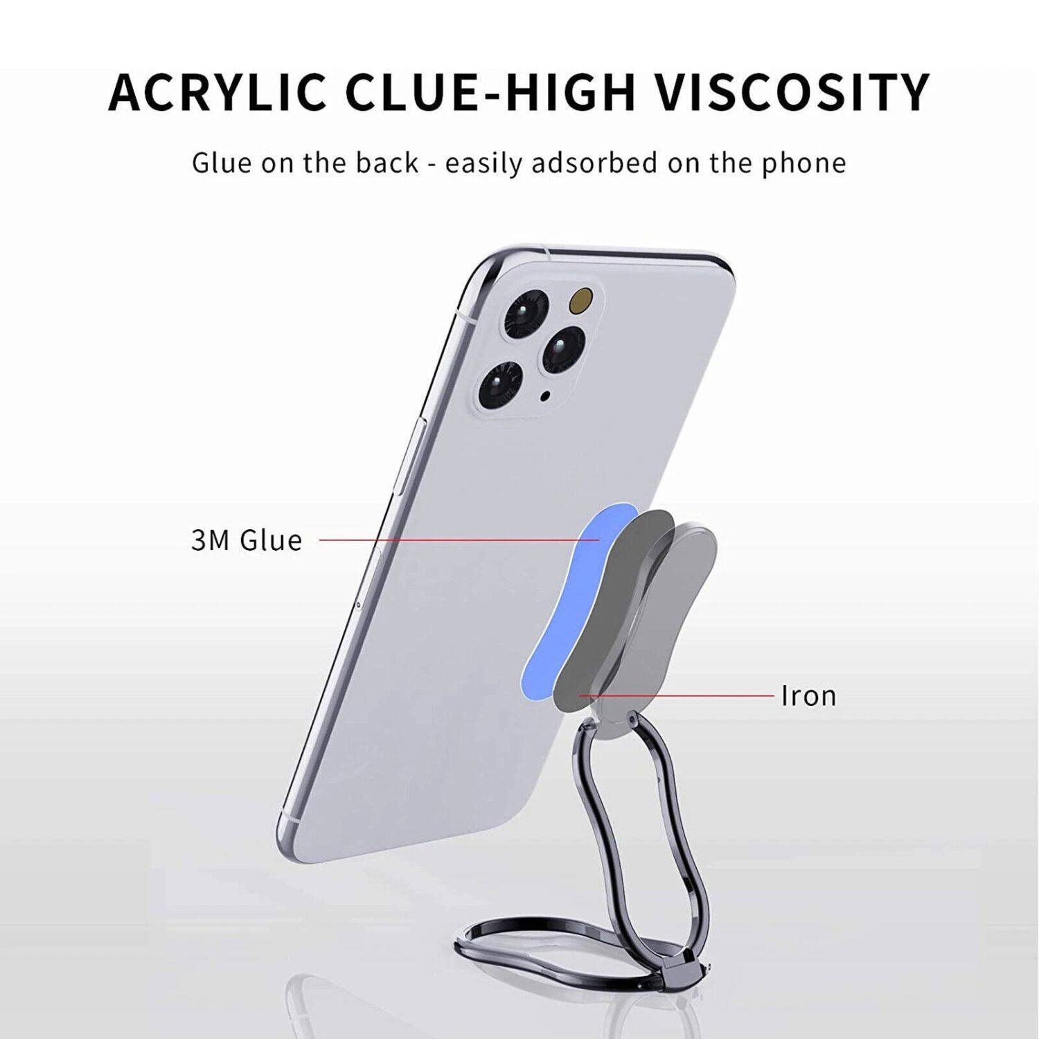ACRYLIC CLUE-HIGH VISCOSITY Glue on the back - easily adsorbed on the phone 3M Glue Iron