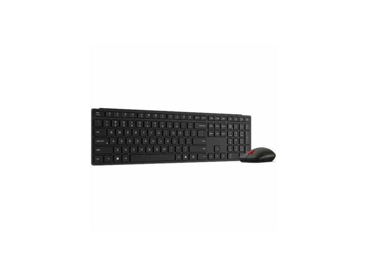 Alt View 2. Lenovo - Lenovo Wireless Multi-Mode Pro Combo Keyboard and Mouse 6000 US English - USB Type A Wireless Bluetooth/RF 2.40 GHz - Black.