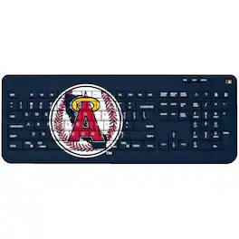Keyscaper - Los Angeles Angels 1986-1992 Cooperstown Solid Design Wireless Keyboard - Multicolor