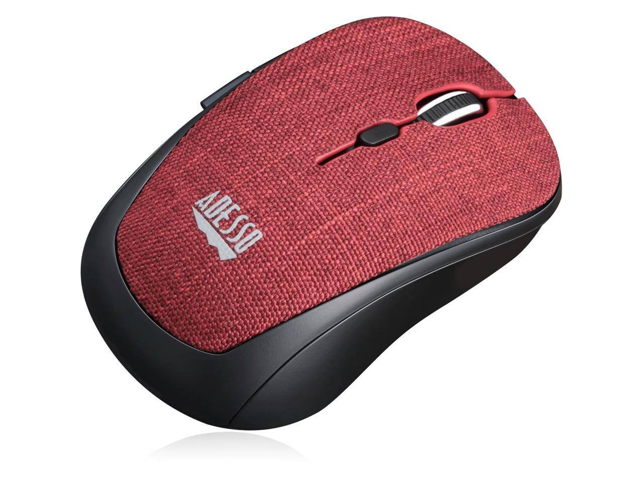 Alt View 5. Adesso - Adesso iMouse S80R Mini Wireless 5-Button Fabic Mouse Red - Red.