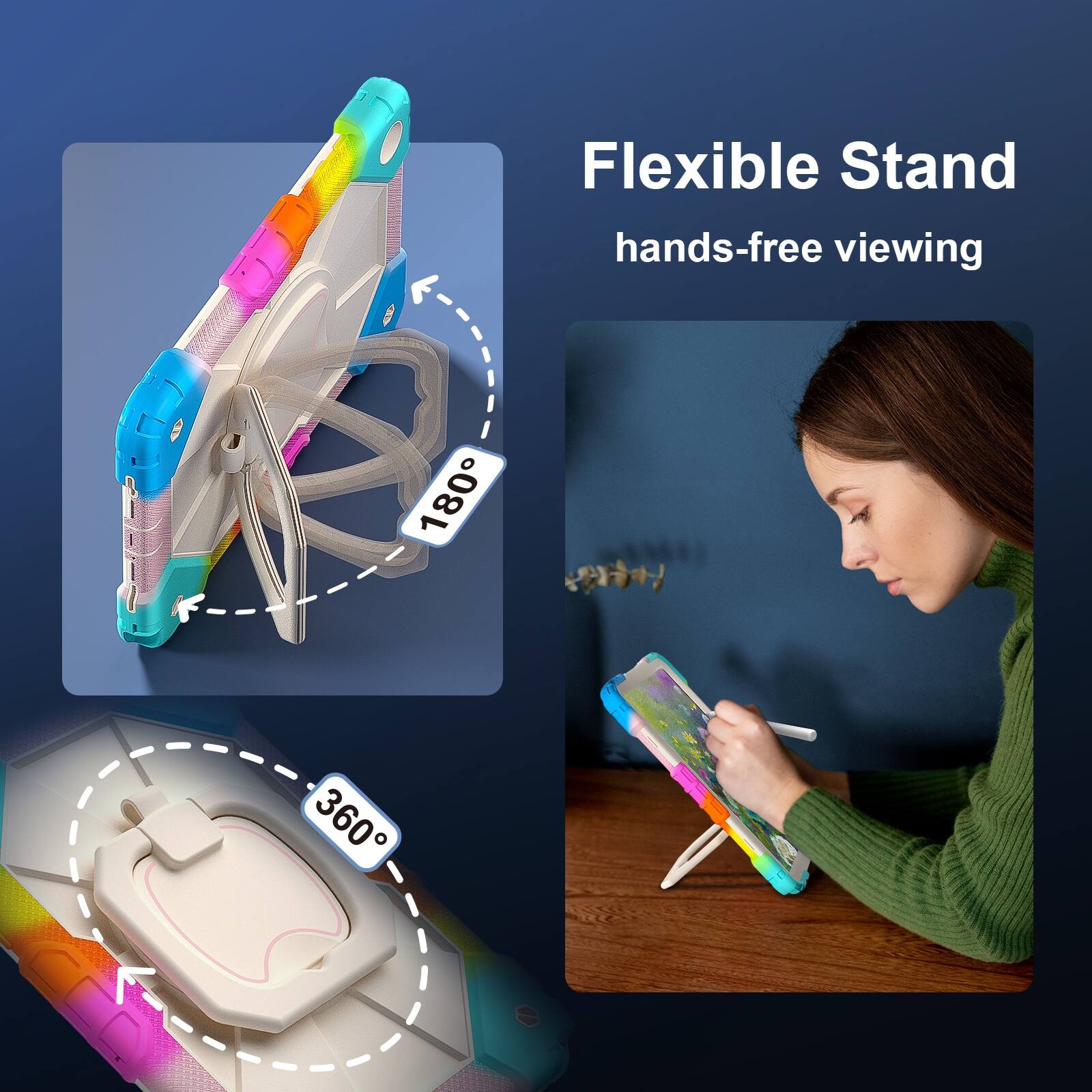 Flexible Stand hands-free viewing 180° 360°