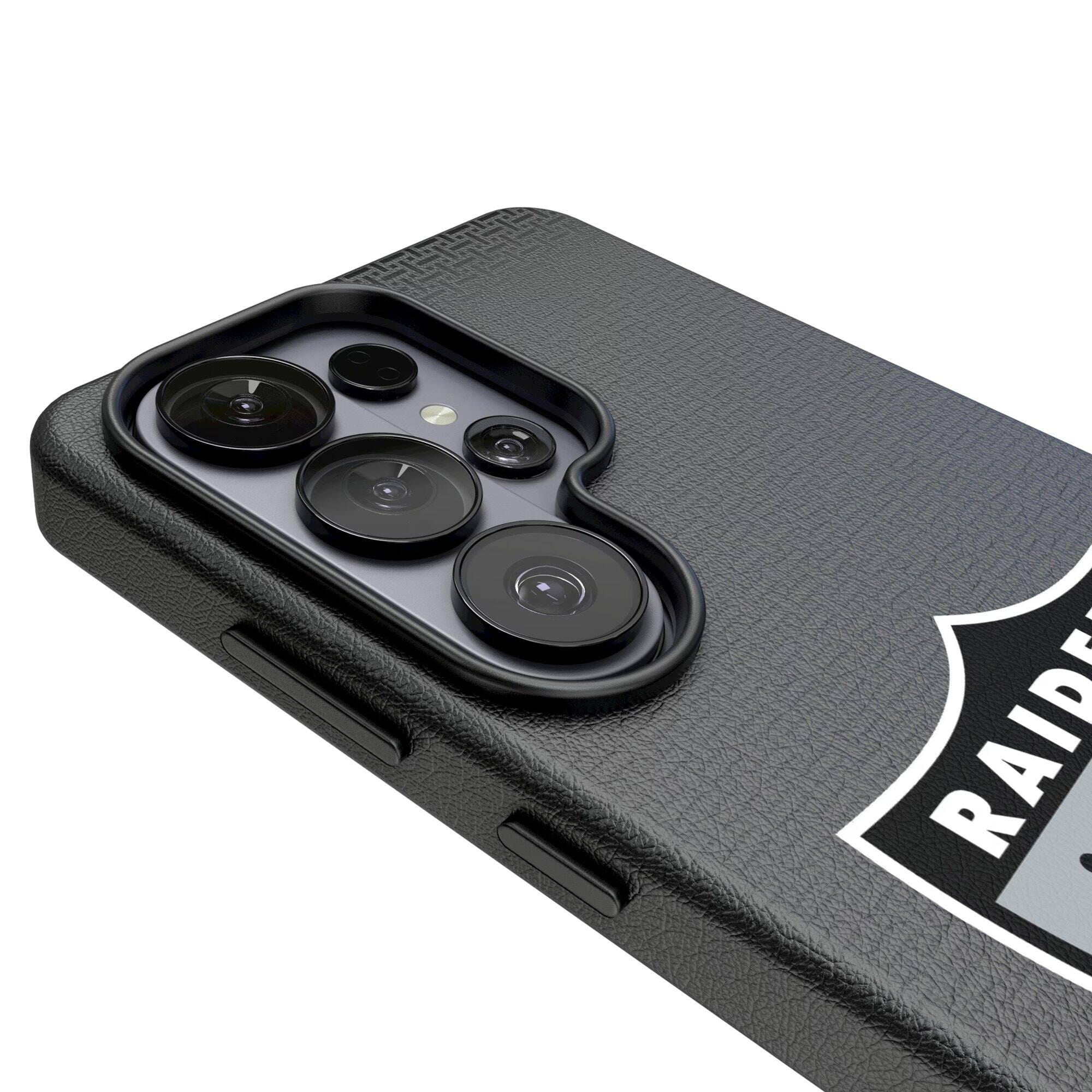 Alt View 2. Keyscaper - Oakland Raiders Historic Collection 1963 Galaxy Magnetic Bump Case - S25 - Black.