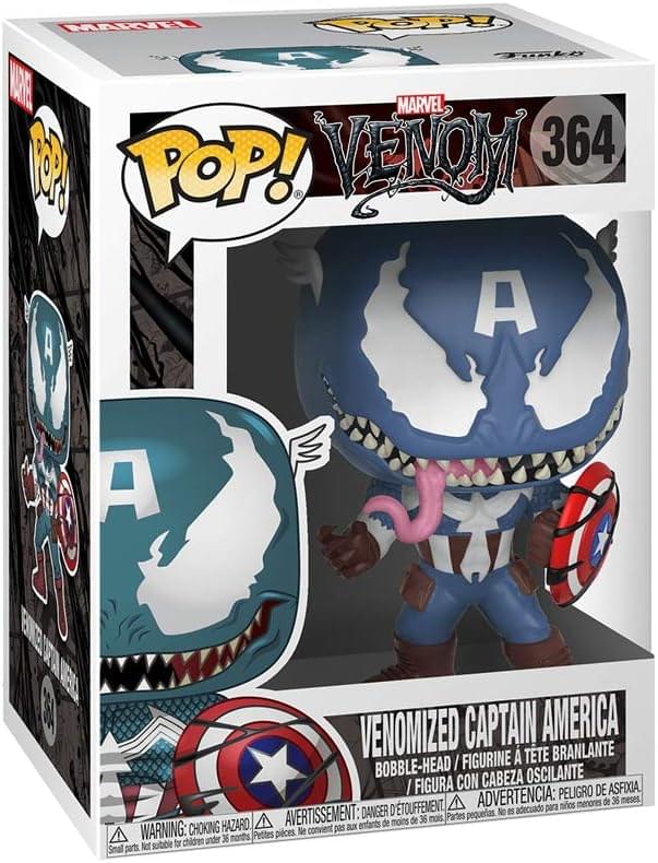 **MARVEL POP! VENOM 364**

**VENOMIZED CAPTAIN AMERICA**

**BOBBLE-HEAD / FIGURINE À TÊTE BRANLANTE / FIGURA CON CABEZA OSCILANTE**

**WARNING: CHOKING HAZARD - Small parts. Not suitable for children under 36 months.**

**AVERTISSEMENT: DANGER D'ÉTOUFFEMENT - Petites pièces. Ne convient pas aux enfants de moins de 36 mois.**

**ADVERTENCIA: PEOR RIGO DE ASFIXIA - Piezas pequeñas. No es adecuado para niños menores de 36 meses.**

**DANGER: D'ÉTOUFFEMENT - Petites pièces. Ne convient pas aux enfants de moins de 36 mois.**