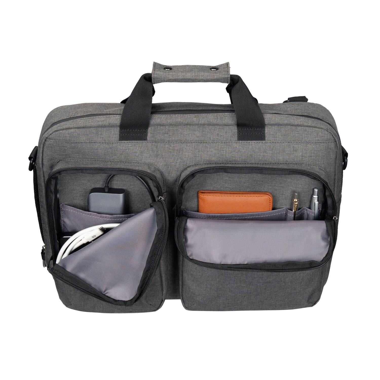 Alt View 5. Targus - 15-16” Hybrid Briefcase Backpack - Gray.