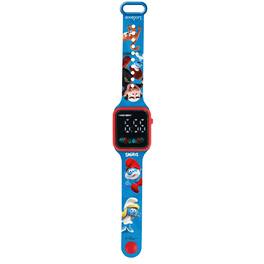 Lexibook - The Smurfs, Digital Screen Watch, 12 or 24-Hour Time Display, /Red - Blue