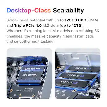 Minisforum AI X1 Pro 470 Mini PC, Barebone, AMD Ryzen AI 9 HX 470 Minisforum AI X1 Pro 470 Mini PC, Barebone, AMD Ryzen AI 9 HX 470
