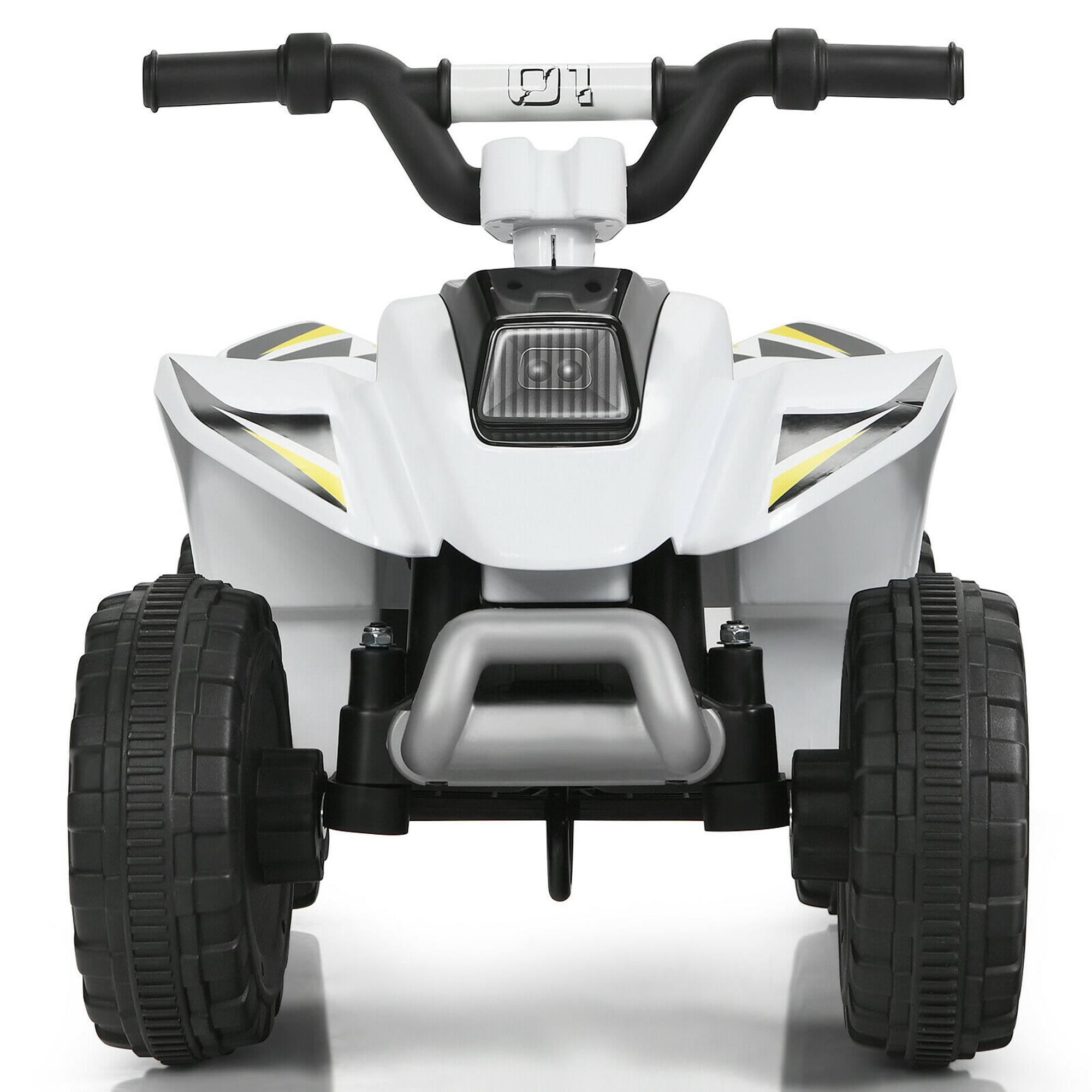 Alt View 3. Gymax - Gymax 6V Kids Electric Quad ATV 4 Wheels Ride On Toy Toddlers Forward & Reverse White - White.
