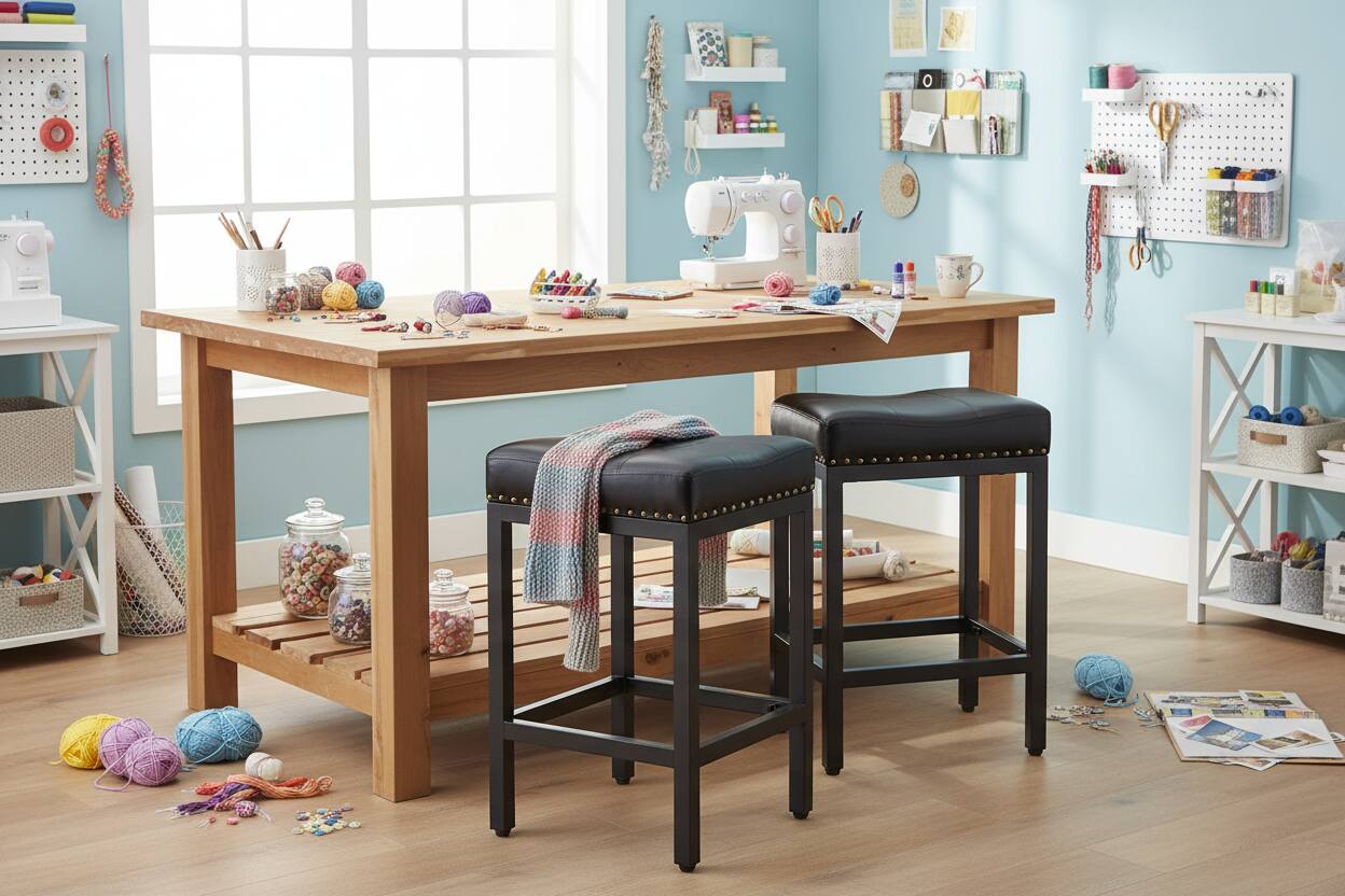 Alt View 4. AOITUN - Bar Stools Set of 2, 24 Inch for Daily Use - Perfect Kitchen and Bar Seating, Quality and Value Design - Black.