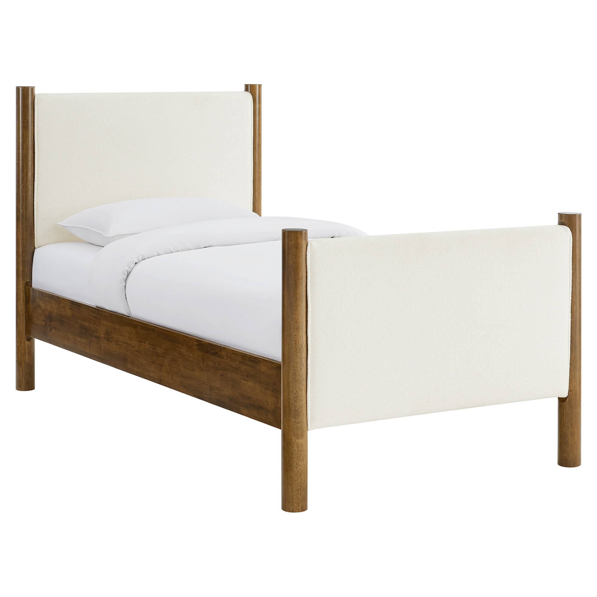 Modway - Maven Twin Size Boucle Upholstered Platform Bed - Ivory